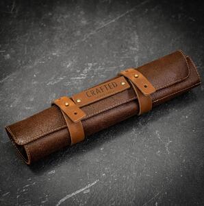 Δερμάτινη Θήκη Μαχαιριών Doxx Amsterdam Rustic Leather με 4 θέσεις μαχαιριών - Brown