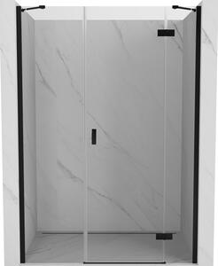 Mexen Mist-H δεξιές ανοιγόμενες πόρτες ντους 145 cm, διάφανες, μαύρες
