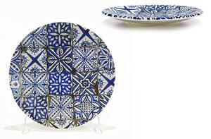 Πιάτο Μπλε Σχέδιο Maiolica Blu Opaco Πορσελάνη Φ26cm