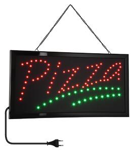 GloboStar® 75684 Φωτιστικό Ταμπέλα LED Σήμανσης PIZZA με Πρίζα AC 230V Μ48xΠ25xΥ2cm