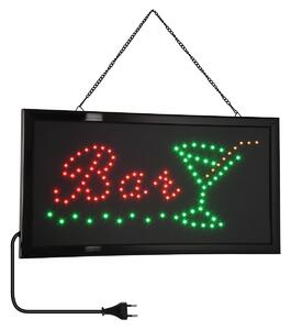 GloboStar® 75690 Φωτιστικό Ταμπέλα LED Σήμανσης BAR WITH COCTAIL με Πρίζα AC 230V Μ48xΠ25xΥ2cm