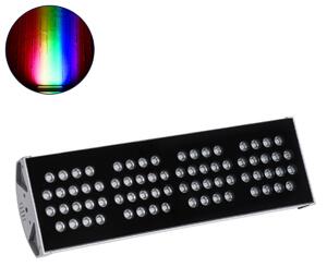 GloboStar® FLOOD-TENA 90226 Προβολέας Wall Washer για Φωτισμό Κτιρίων LED 144W 12240lm 10° DC 24V Αδιάβροχο IP65 L57 x W18 x H19.5cm RGBW DMX512 - Ασημί - 3 Years Warranty