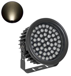 GloboStar® FLOOD-NEVA 90399 Προβολέας Wall Washer για Φωτισμό Κτιρίων LED 54W 5130lm 30° DC 24V Αδιάβροχο IP65 L24.5 x W24.5 x H14.7cm Φυσικό Λευκό 4500K - Μαύρο - 3 Years Warranty