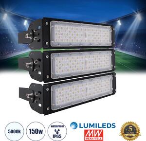 GloboStar® GOLIATH 90100-3 LED Προβολέας Γηπέδου - Φωτιστικό Tunnel 150W 24000LM 75°*135° AC 100-277V IP65 - Ψυχρό Λευκό 5000K - MeanWell Driver & LumiLEDs Chip - 5 Years Warranty