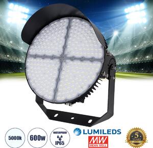 GloboStar® CYCLOP 90107 LED Προβολέας Γηπέδου 600W 96000LM 60° AC 100-277V IP65 - Ψυχρό Λευκό 5000K - MeanWell Driver & LumiLEDs Chip - 5 Years Warranty