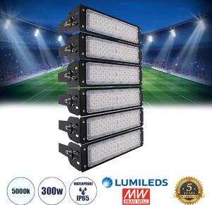 GloboStar® GOLIATH 90100-6 LED Προβολέας Γηπέδου - Φωτιστικό Tunnel 300W 48000LM 75°*135° AC 100-277V IP65 - Ψυχρό Λευκό 5000K - MeanWell Driver & LumiLEDs Chip - 5 Years Warranty