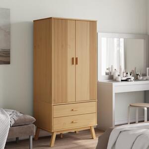 VidaXL Ντουλάπα OLDEN Καφέ 76,5 x 53 x 172 εκ. από Μασίφ Ξύλο Πεύκου