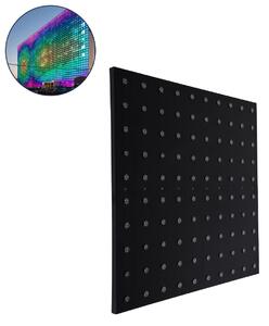 GloboStar® 90117 Digital Pixel Addressable Facade Panel - Ψηφιακό Πάνελ Πρόσοψης Κτιρίων LED SMD 3535 75W/m2 100LED/m2 100PIXEL/m2 SPI/TTL Protocol IC UCS512B 4500lm/m2 120° DC 12V IP67 RGB - Μαύρο Σώμα - Μ100 x Π100 x Υ3cm