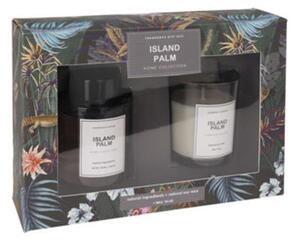 Αρωματικό σετ δώρου με διαχυτή και κερί "Home Collection" island palm