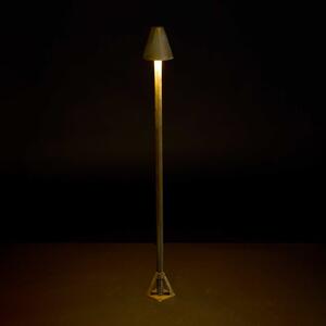 Moretti Luce Φωτιστικό διαδρόμου LED Silva Disk, ύψος 80 εκ., χρώμα παλαιωμένου ορείχαλκου,, Μπρούτζινο / Αντικέ ορείχαλκου, Ορείχαλκος, Εξοχική κατοικία / Ρουστίκ