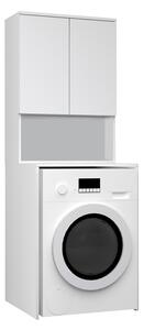 Έπιπλο πλυντηρίου Cozen Megapap χρώμα λευκό 65x60x178εκ