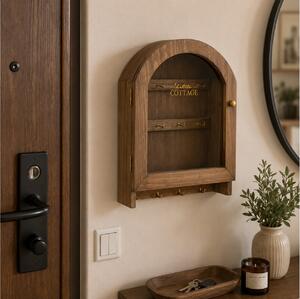 Ξύλινη Επιτοίχια Κλειδοθήκη Atmosphera Roxie Key Box με 12 θέσεις και διαστάσεις 22x7x28cm
