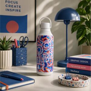 Μπουκάλι Θερμός Series 2 Urban Murals Chilly's με χωρητικότητα 500ml και διατήρηση θερμοκρασίας 12h ζεστό / 24h κρύο - Good Vibes
