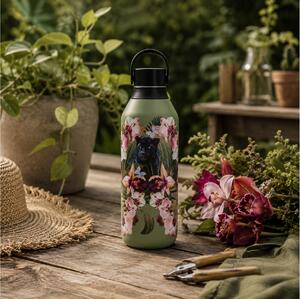 Μπουκάλι Θερμός Series 2 Botanicals Chilly's με χωρητικότητα 500ml και διατήρηση θερμοκρασίας 12h ζεστό / 24h κρύο - Orchid Panther
