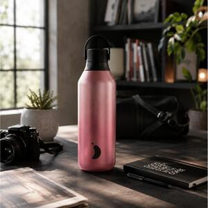 Μπουκάλι Θερμός Series 2 Terrain Chilly's με χωρητικότητα 500ml και διατήρηση θερμοκρασίας 12h ζεστό / 24h κρύο - Pink Clay