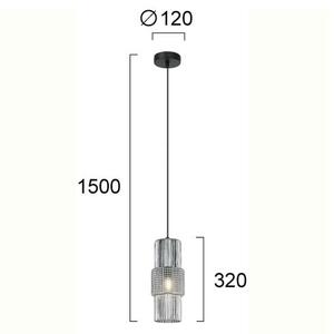 Φωτιστικό Οροφής Μονόφωτο Viokef Lilian Smoke 4294900