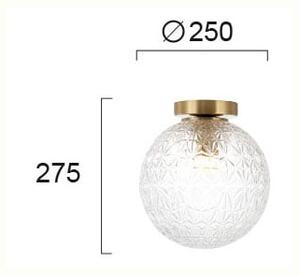 Φωτιστικό Οροφής Μονόφωτο Viokef Aspa Transparent 4206000