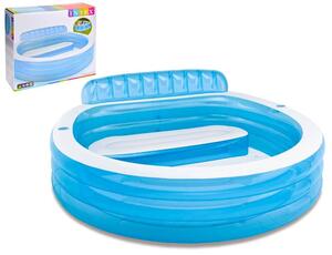 Φουσκωτή πισίνα Intex Swim Center Family Lounge οικογενειακή, με χωρητικότητα 590lt και διαστάσεις 229x218x79cm