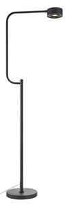 Markslöjd Λάμπα δαπέδου LED Hugo, μαύρη, σίδερο, ύψος 130 cm, ρυθμιζόμενη ένταση φωτισμού., ρυθμιζόμενος, Μαύρο, Μελέτη / Γραφείο, Μέταλλο