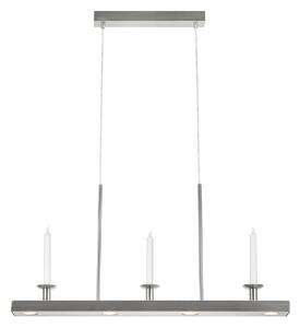 Markslöjd Κρεμαστό φωτιστικό LED Dining, νικέλιο, σίδηρος, μήκος 82 cm, dim., ρυθμιζόμενος, Μεταλλικό, Σαλόνι / τραπεζαρία, Μέταλλο