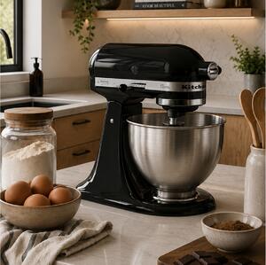 Κουζινομηχανή KitchenAid Classic 5K45SSEOB με ισχύ 275W, 10 ταχύτητες και χωρητικότητα 4.28L