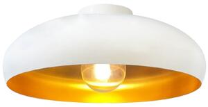 ROYALTECH Φωτιστικό οροφής Olli, λευκό/χρυσό Ø 40 cm, μεταλλικό, E27, ρυθμιζόμενος, Σαλόνι / τραπεζαρία, Μέταλλο