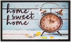 Πατάκι Εισόδου (45x75) Image 057 Home Sweet Home Clock Γαλάζιο-Sdim