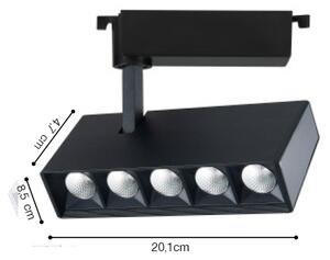 InLight Σποτ 20W μονοφασικής ράγας σε μαύρο χρώμα (T1-05800-Black )