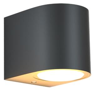 It-Lighting Powell 1xGU10 Outdoor Up or Down Wall Lamp Anthracite D:9cmx8cm (80200244)