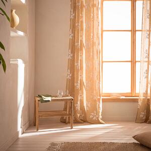 Κουρτίνα (140x280) Με Τρουκς Gofis Home Leaf Jute 532/36