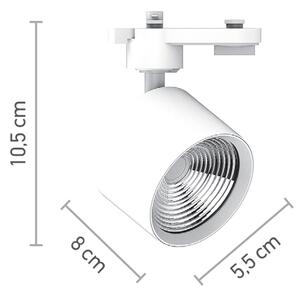 InLight Σποτ Ράγας Λευκό LED 10W 4000K D:5,5cmX10,5cm (T00502-WH)