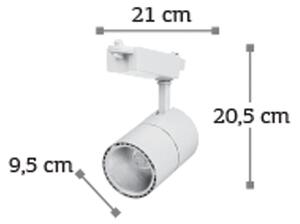 InLight Σποτ Ράγας Λευκό LED 10W 3000K D:9,5cmX20,5cm (T00201-WH)