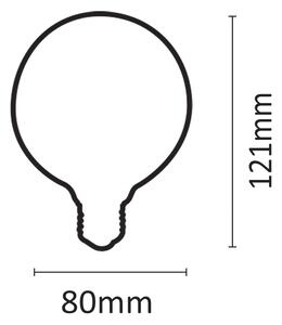 InLight Ε27 LED Filament G80 8watt (7.27.08.39.1)