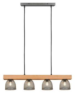 Φωτιστικό Οροφής - Ράγα Cestino R30704067 4xE14 28W 75x150cm Natural-Nickel RL Lighting