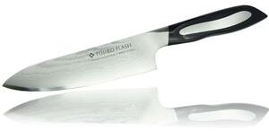 Μαχαίρι Chef Flash FF-CH180 18cm Από Δαμασκηνό Ατσάλι Silver-Black Tojiro