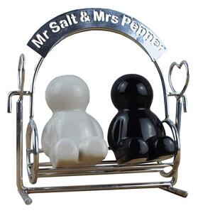 Αλατοπίπερο Mr. Salt & Mrs Pepper (Σετ 3Τμχ) 16695 13x5x12cm Black-White Balvi