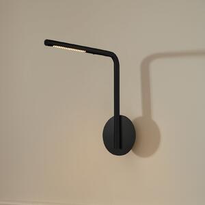 UMAGE Φωτιστικό τοίχου LED Omni Pivot, μαύρο, με δυνατότητα ρύθμισης έντασης, ρυθμιζόμενος, Μαύρο, υπνοδωμάτιο, Αλουμίνιο, σχεδιασμός