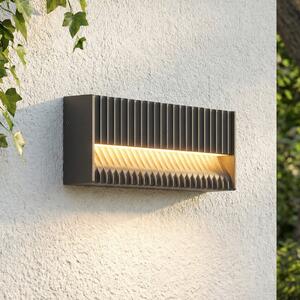 Lucande LED φωτιστικό εξωτερικού χώρου Tavion, 25 cm, ανθρακί, IP65, Μαύρο, Αλουμίνιο, σύγχρονο