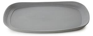 No.W MATT GREY RECYCLAY RECTANGULAR PLATE 33CM | Συσκευασία 3 τμχ