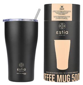 ΘΕΡΜΟΣ COFFEE MUG SAVE THE AEGEAN 500ml MIDNIGHT BLACK ESTIA 01-23122