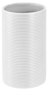 Ποτήρι Μπάνιου Κεραμικό Tube Ribbed White 6×10,5 – Spirella