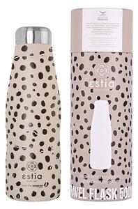 Μπουκάλι Θερμός Travel Flask Save The Aegean Leopard Taupe 500ml - Estia