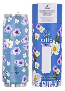 Ποτήρι Θερμός Travel Cup Save The Aegean Garden Blue 500ml - Estia