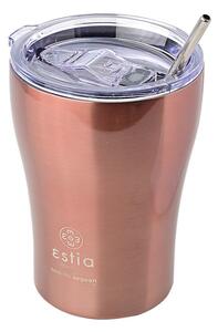 Θερμός Coffee Mug 350ml με Καλαμάκι ESTIA Save the Aegean Rose Gold 01-12489