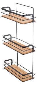 ΕΤΑΖΕΡΑ BAMBOO ESSENTIALS ΜΕΤΑΛΛΙΚΗ ΙΣΙΑ 3 ΘΕΣΕΩΝ 25.5x10.5x49cm ΜΑΥΡΗ