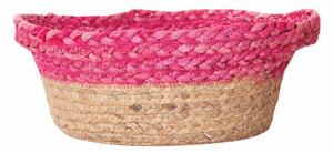 Καλάθι Ψάθινο Seagrass-Pol “Velez” Pink D.23x13 – Nef Nef