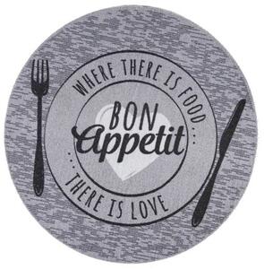 Πατάκι κουζίνας Cook & Wash Φ67 Bon Appetit Love 455 Γκρι-Sdim