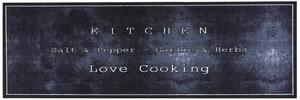 Πατάκι κουζίνας (50x150) Cook & Wash 690 Love cooking Black-Sdim