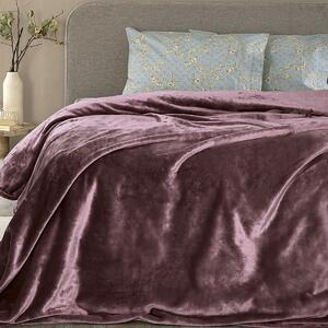 Κουβέρτα Fleece Μονή (160x220) Palamaiki Lucy Mauve