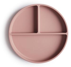 Πιάτο Σιλικόνης (Φ18.5) Με Χωρίσματα Mushie Blush 66-2320019